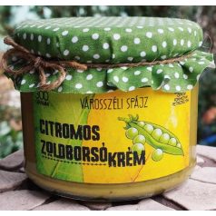 Citromos zöldborsókrém