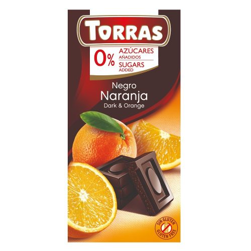 Narancsos cukormentes étcsokoládé édesítőszerrel